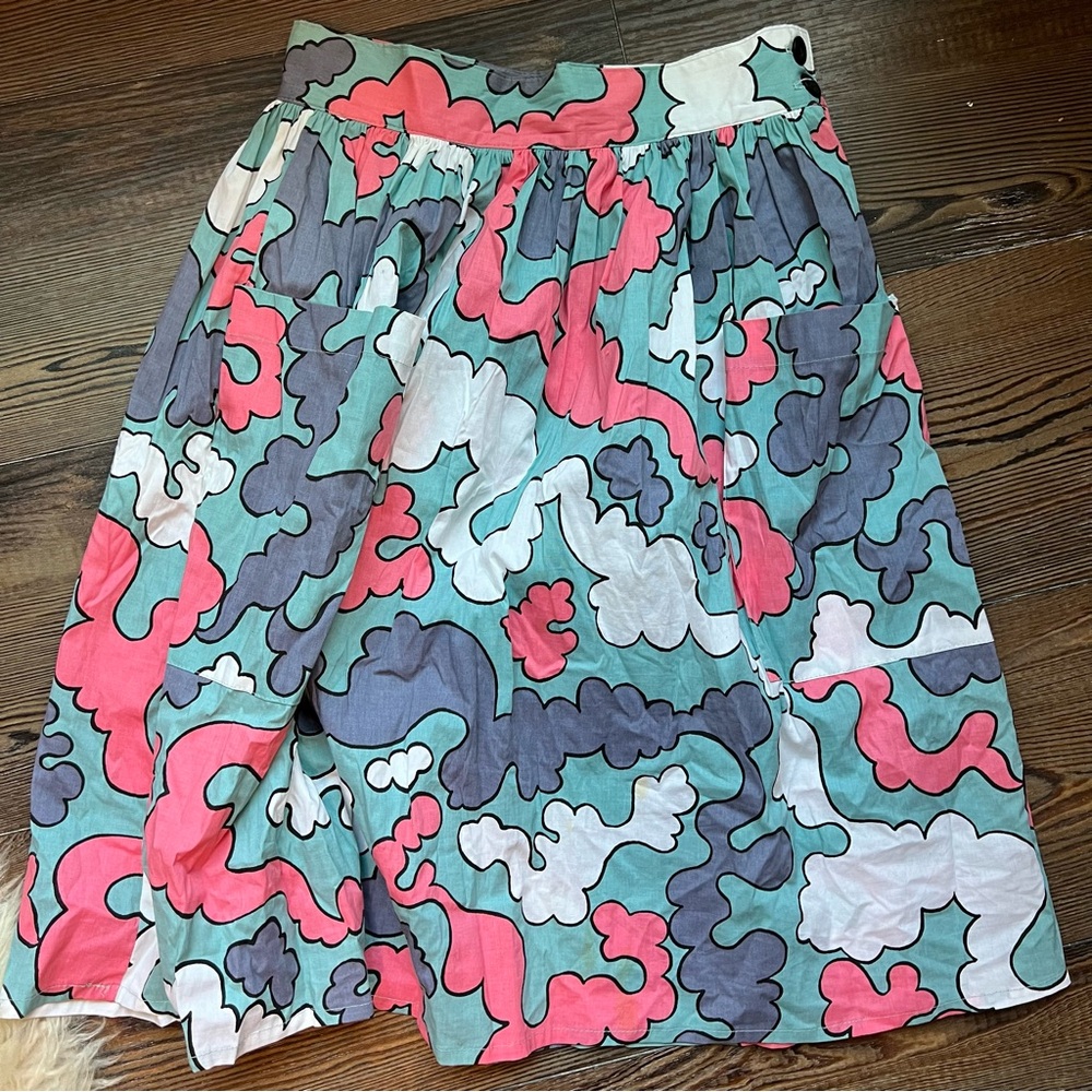 Nooworks A-Line Skirt in Pink, Green, and Gray